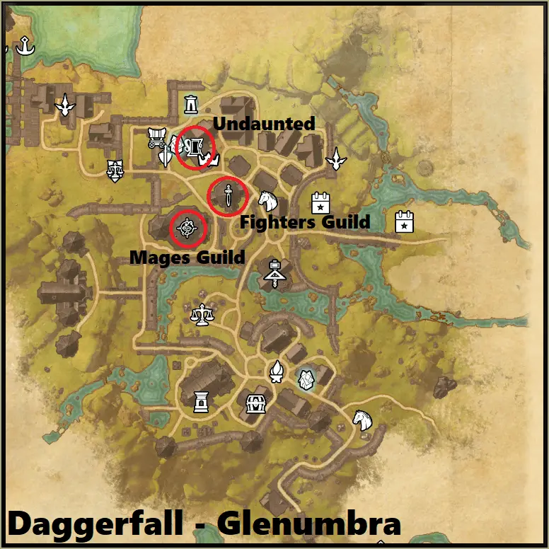 Daggerfall Covenant Guild Locations