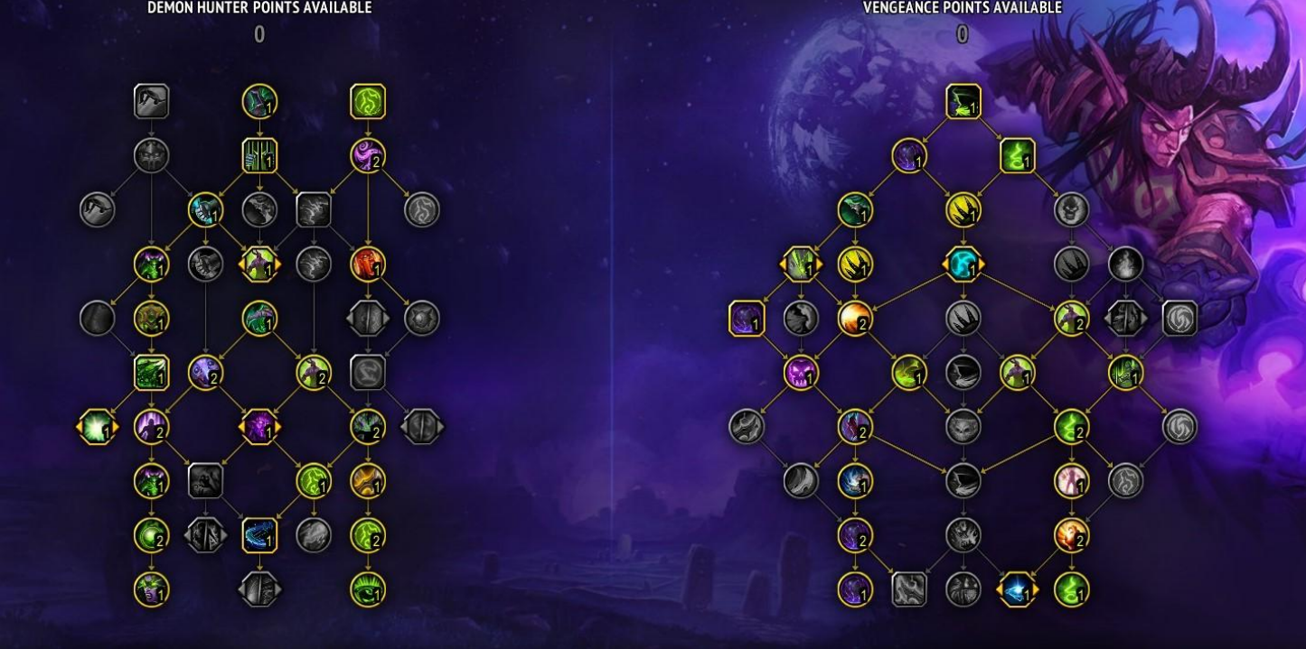 WoW Vengeance Demon Hunter Talents