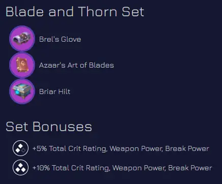 Blade and Thorn Set