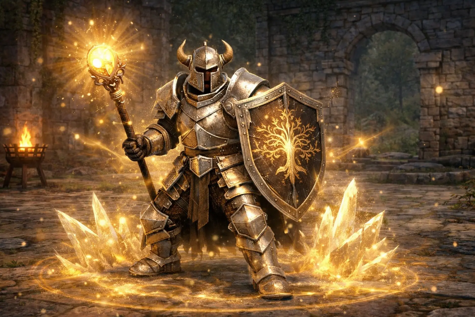 Project Gorgon Staff / Shield Tank Build